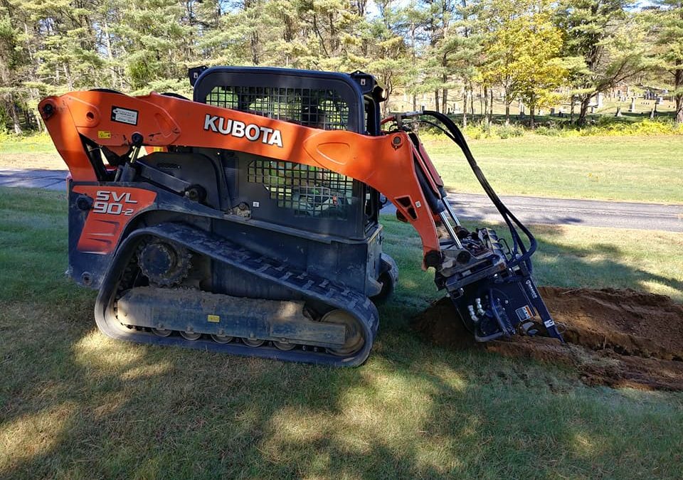 Using Trencher for Soil Composition Swanzey NH